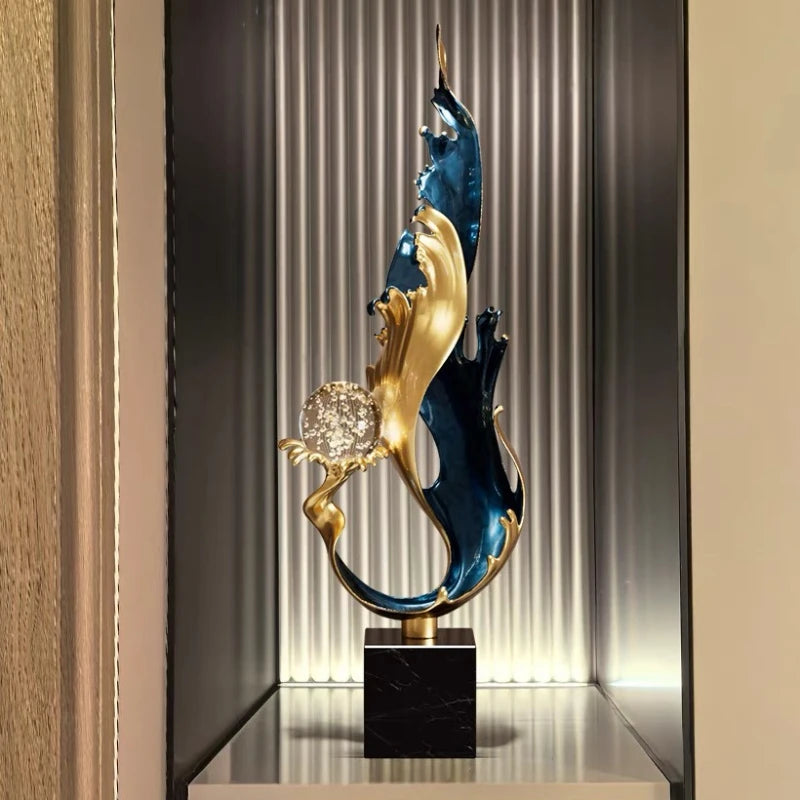 High End Atmosphere Home Accessories Metal Figurine Living Room Feng Shui Ornament Hotel Entrance Niche Office Desk Decoration - 𝕄𝕮 𝕋𝕙𝕖 𝔹𝕝𝕒𝕔𝕜 𝔻𝕚𝕒𝕞𝕠𝕟𝕕