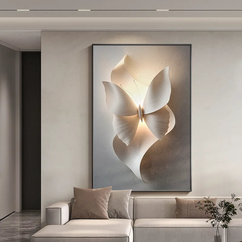 Elegant butterfly-shaped wall light fixture by MC THE BLACK DIAMOND, designed for stylish living room decor.