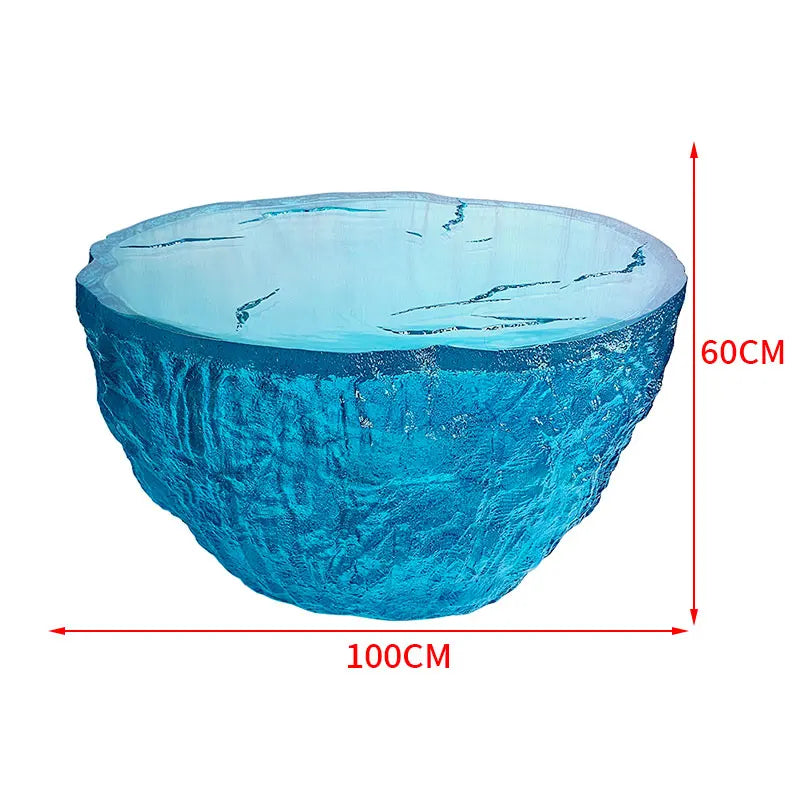 Creative transparent chair resin furniture floor ornament coffee table table - https://mohammadcollection.com