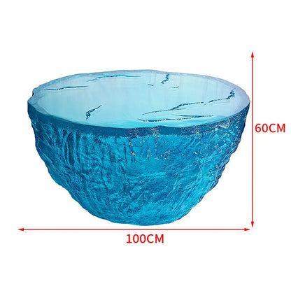 Creative transparent chair resin furniture floor ornament coffee table table - https://mohammadcollection.com