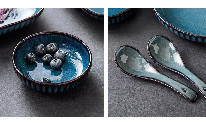 Blue kiln glaze ceramic plate from 𝕄𝕔 𝕋𝕙𝕖 𝔹𝕝𝕒𝕔𝕜 𝔻𝕚𝕒𝕞𝕠𝕟�