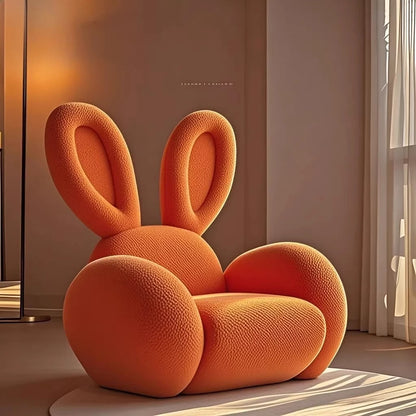 Cream Wind Creative Rabbit Fabric Sofas Living Room Single Sofa Furniture Couch Armchair White Pink Grey 1 Person Sofa luxury - https://mohammadcollection.com