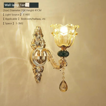 LED Crystal Ceramic Retro Ceiling Chandelier European Style Lamp Living Room Bedroom Villa Duplex Plant Fun Luxury Chandelier - https://mohammadcollection.com