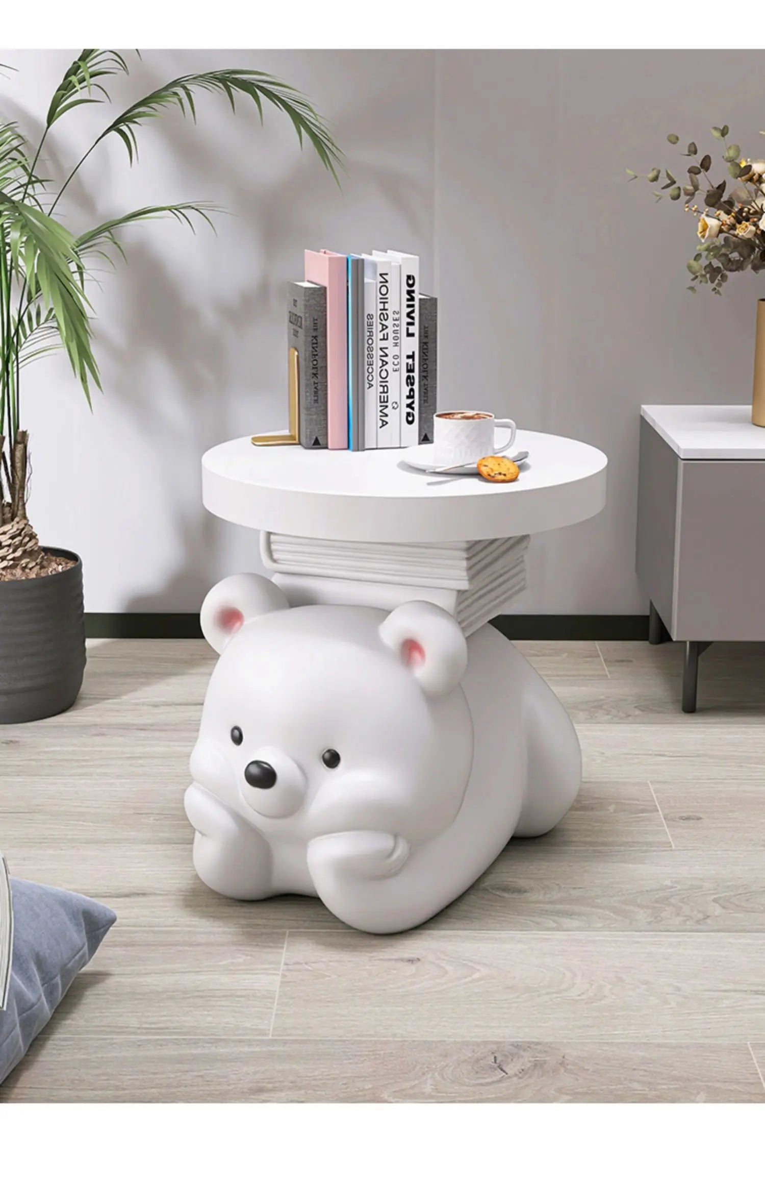 Cream bear living room floor ornaments, home accessories, TV cabinet, sofa side coffee table, bedside table, housewarming gift - 𝕄𝕮 𝕋𝕙𝕖 𝔹𝕝𝕒𝕔𝕜 𝔻𝕚𝕒𝕞𝕠𝕟𝕕