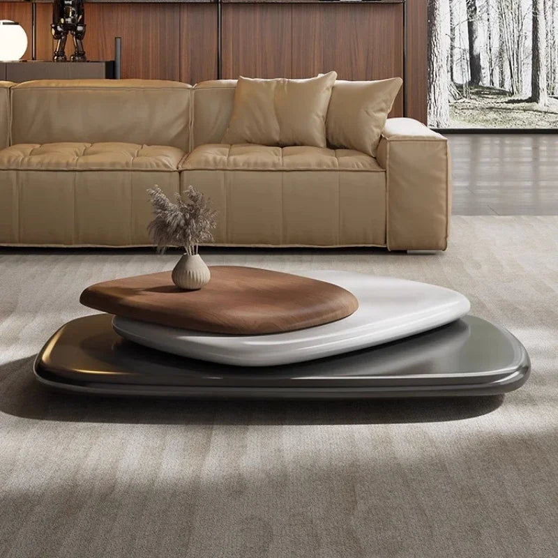 Contemporary black floating coffee table by MC THE BLACK DIAMOND, designed for spacious apartments, featuring a sleek, high-quality finish.