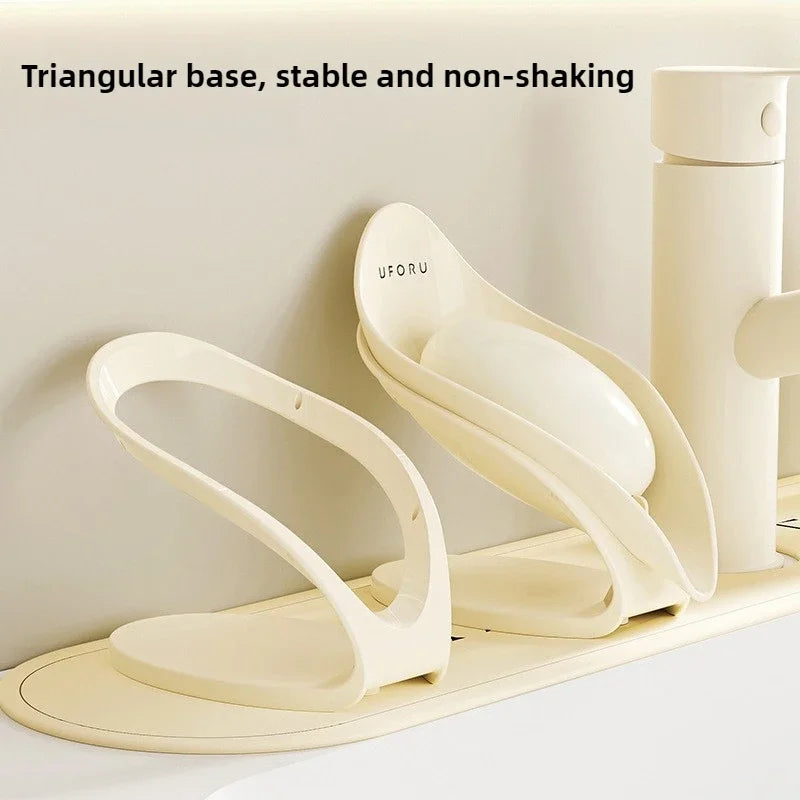Modern Light Luxury Bathroom Soap Holder - Multi-Functional Countertop Storage Box with Self-Draining Design &amp; Leak-Proof Base - https://mohammadcollection.com