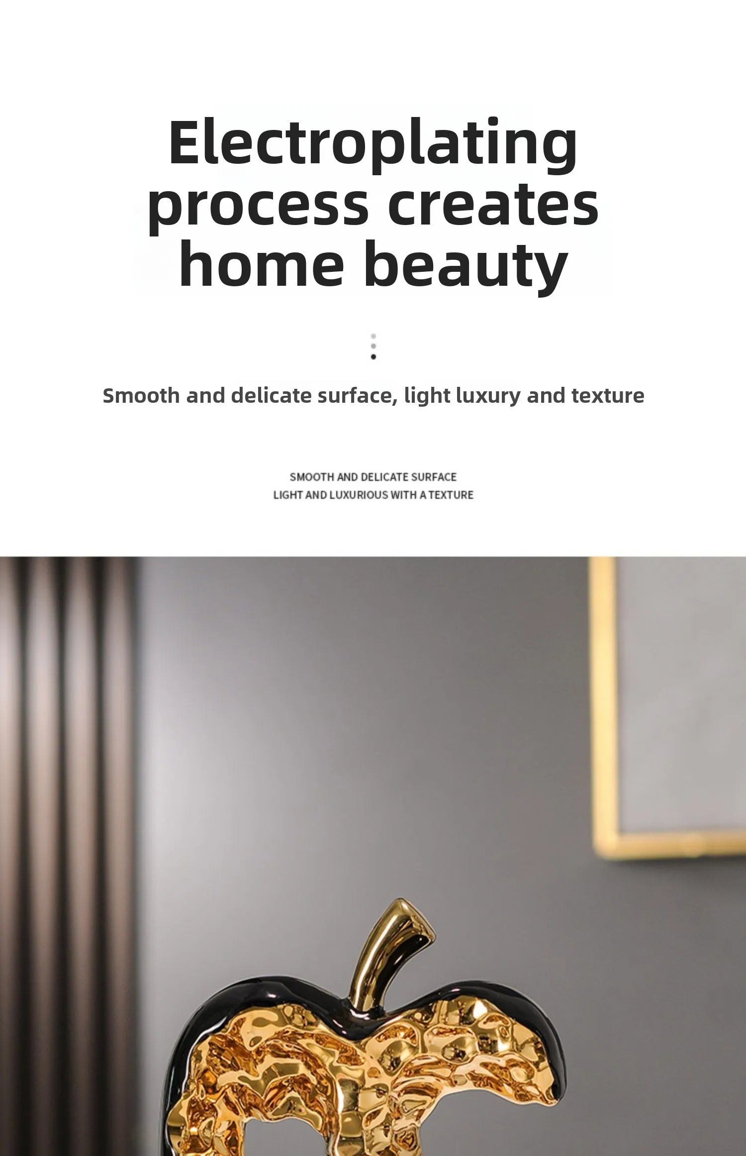 Light Luxury Home Decor Ceramic Apple Ornament Modern Living Room TV Cabinet Wine Cabinet High-end Art Decorative Figurines Gift - 𝕄𝕮 𝕋𝕙𝕖 𝔹𝕝𝕒𝕔𝕜 𝔻𝕚𝕒𝕞𝕠𝕟𝕕