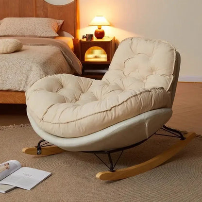 Home Balcony Casual Rocking Chair Lounge Comfortable Sofa Iving Room Bedroom Nordic Luxury Furniture Chaise Lounge Accessories - https://mohammadcollection.com