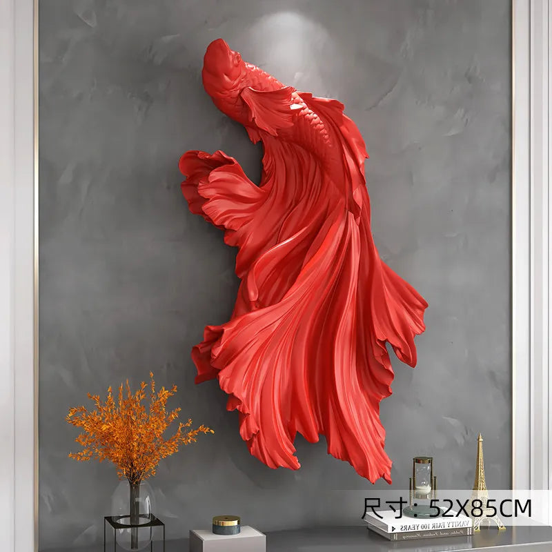 Nordic Home Wall Decor Fighting Fish sculpture by 𝕄𝕔 𝕋𝕙𝕖 𝔹𝕝𝕒𝕔𝕜 𝔻𝕚𝕒𝕞𝕠�