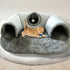 MC THE BLACK DIAMOND cozy cat tunnel bed and play mat, small animal habitat accessory with soft fabric and tunnel design for pets.