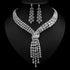 Handmade Lab Emerald Diamond Jewelry set 14K White Gold Wedding Rings Earrings Necklace For Women Bridal Engagement Jewelry Gift - https://mohammadcollection.com