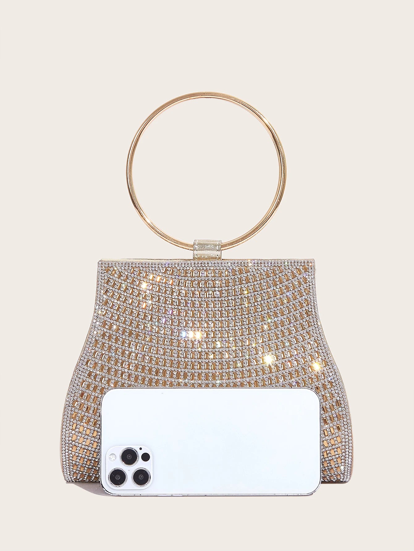 Women's diamond rhinestone evening clutch bag by MC THE BLACK DIAMOND featuring bridal stones, perfect for parties and weddings.