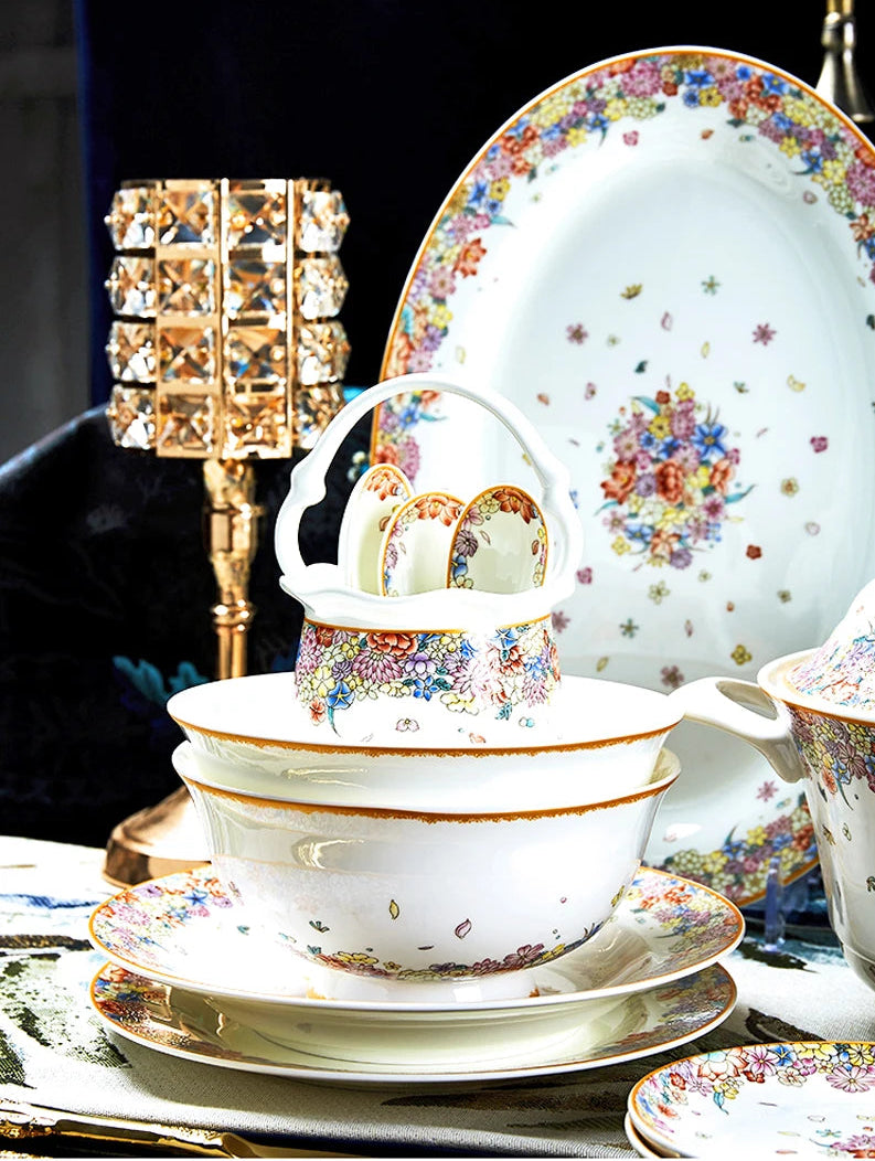 50-piece dinner set by 𝕄𝕮 𝕋𝕙𝕖 𝔹𝕝𝕒𝕔𝕜 𝔻𝕚𝕒𝕞𝕠𝕟𝕕