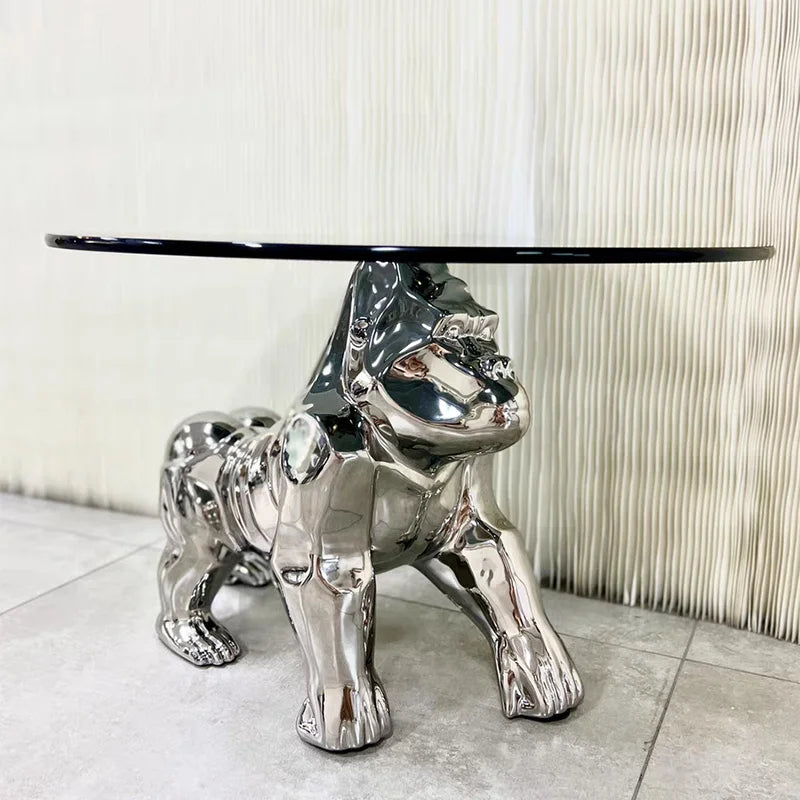 Creative Coffee Table Octopus Gorilla Glass Table Design Light Luxury Living Room Sofa Side Table Tea Table Home Decor Furniture - https://mohammadcollection.com