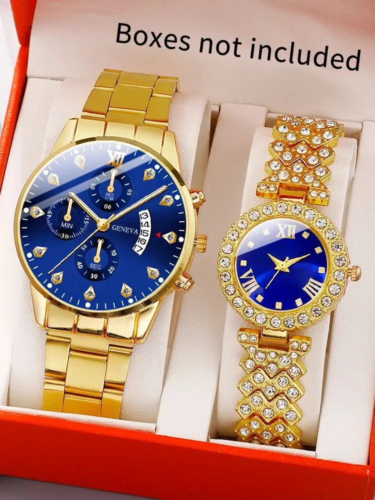 Couple alloy quartz watch men and women casual and fashionable watch clocks - https://mohammadcollection.com