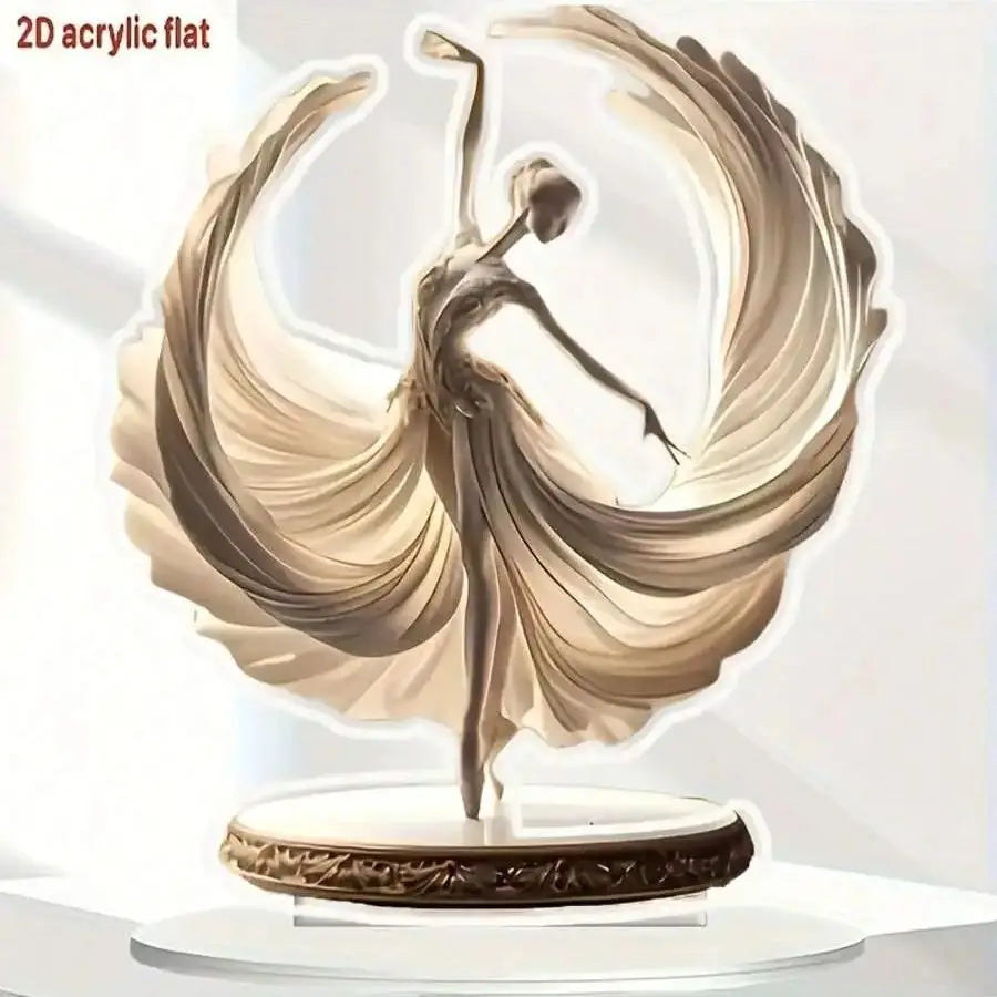 Crystal ballet dancer statue by MC THE BLACK DIAMOND, elegant home decor figurine featuring a classical ballet pose