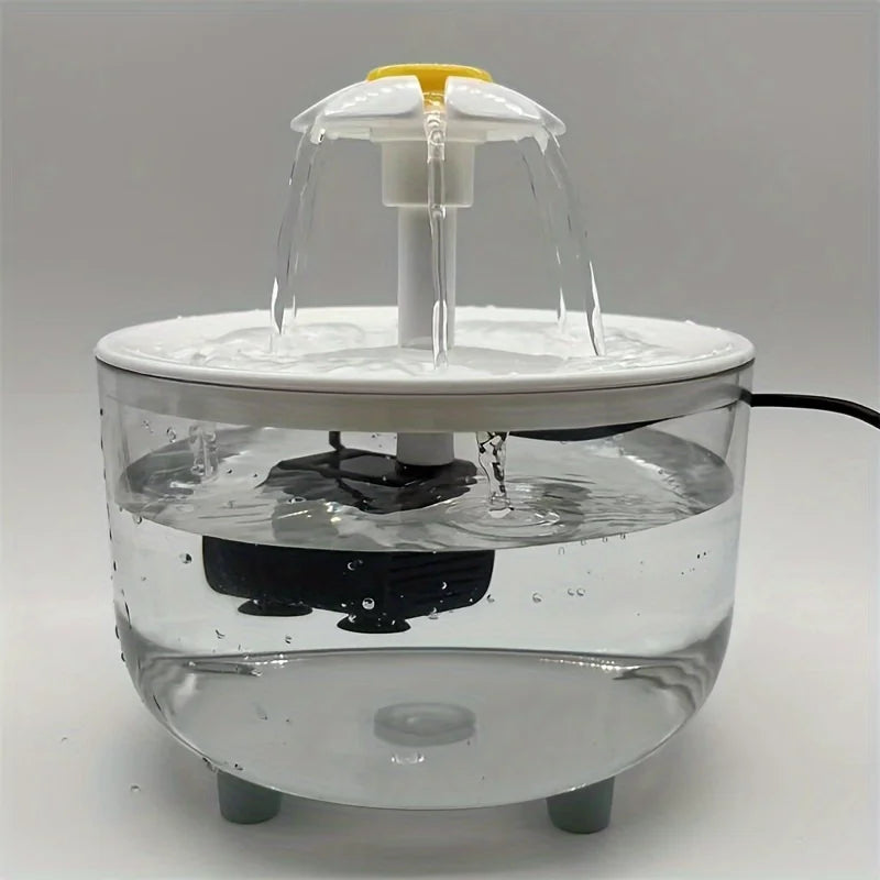 MC THE BLACK DIAMOND USB electric pet water fountain with filter, automatic cat drink dispenser and 1L capacity.