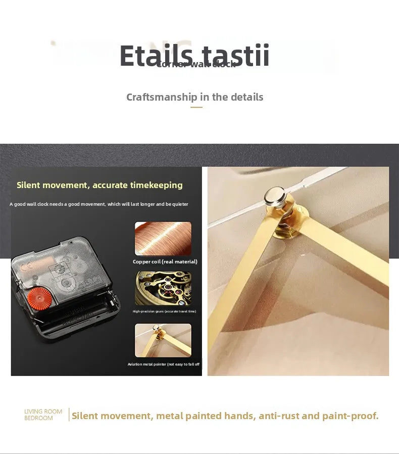 Earth Double Sided Corner Clock LED Wall Clock Modern Design Living Room Decoration Advanced Sense Wall Watch Home Wall Decor - 𝕄𝕮 𝕋𝕙𝕖 𝔹𝕝𝕒𝕔𝕜 𝔻𝕚𝕒𝕞𝕠𝕟𝕕
