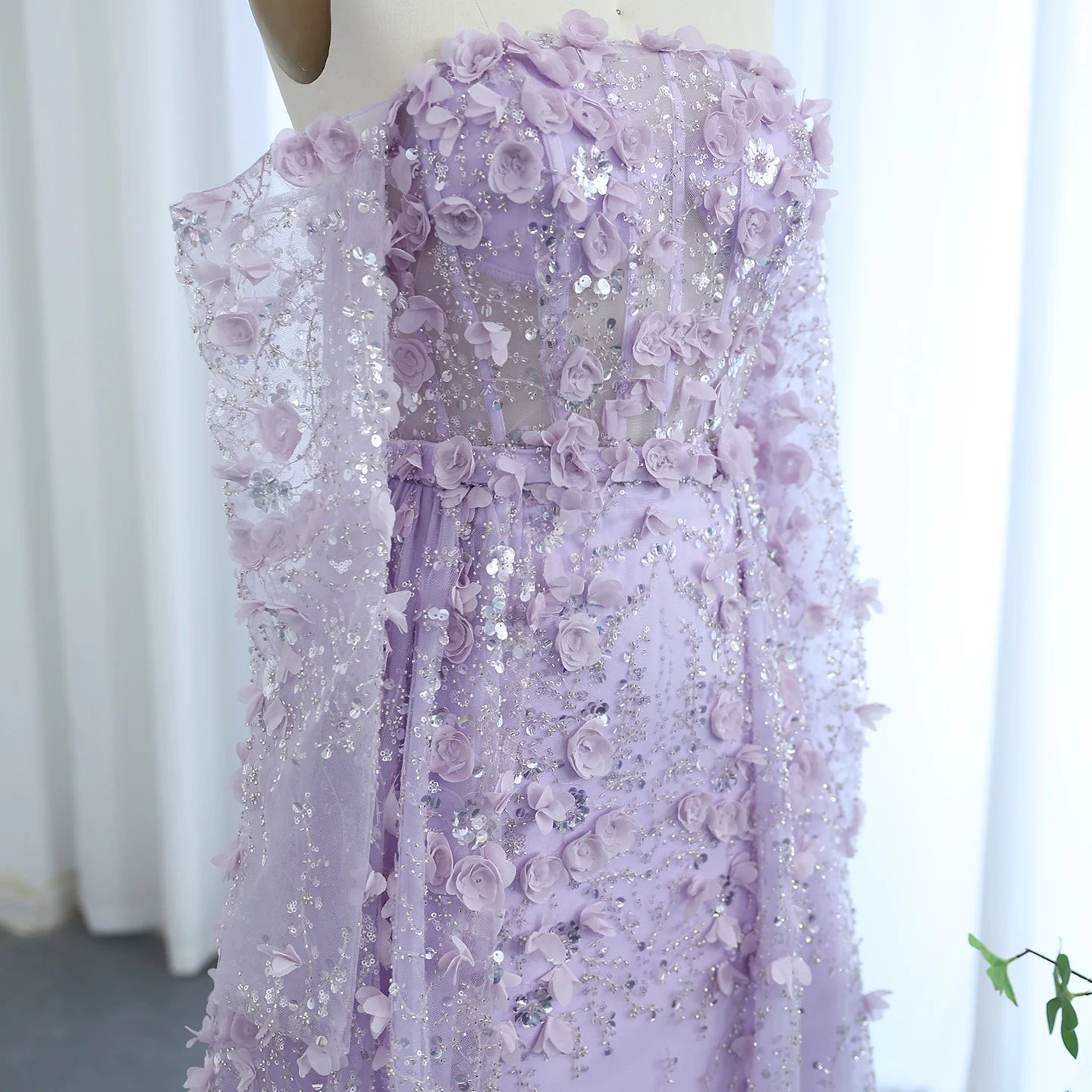 MC Elegant 3D Flowers Dubai Evening Dress