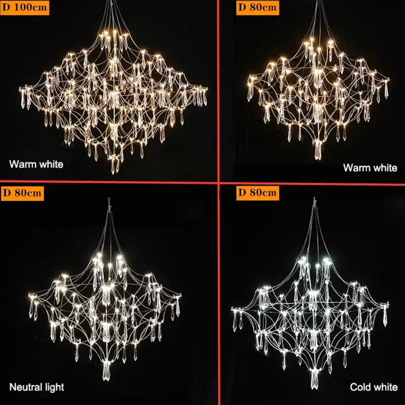 Modern Chrome Plating Luxury Crystal Chandelier Living Room Bedroom Lights Home Decorative Lights Dining Room Lighting Fixtures