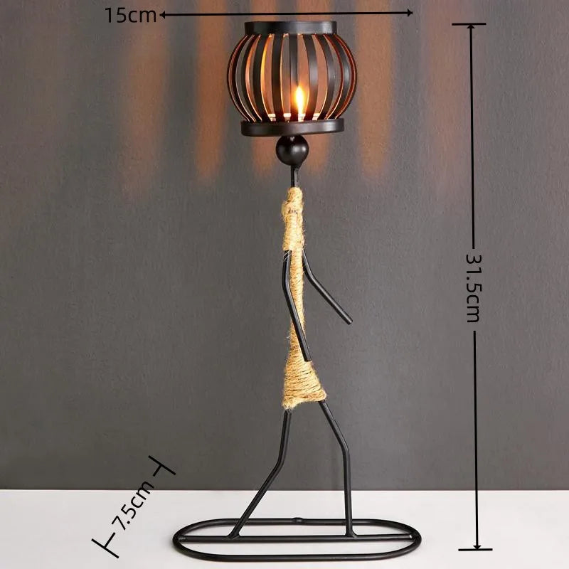 Nordic Metal Candlestick Abstract Character Sculpture Candle Holder Decors Handmade Figurines Home Decoration Art Gifts Hot 2024 - https://mohammadcollection.com