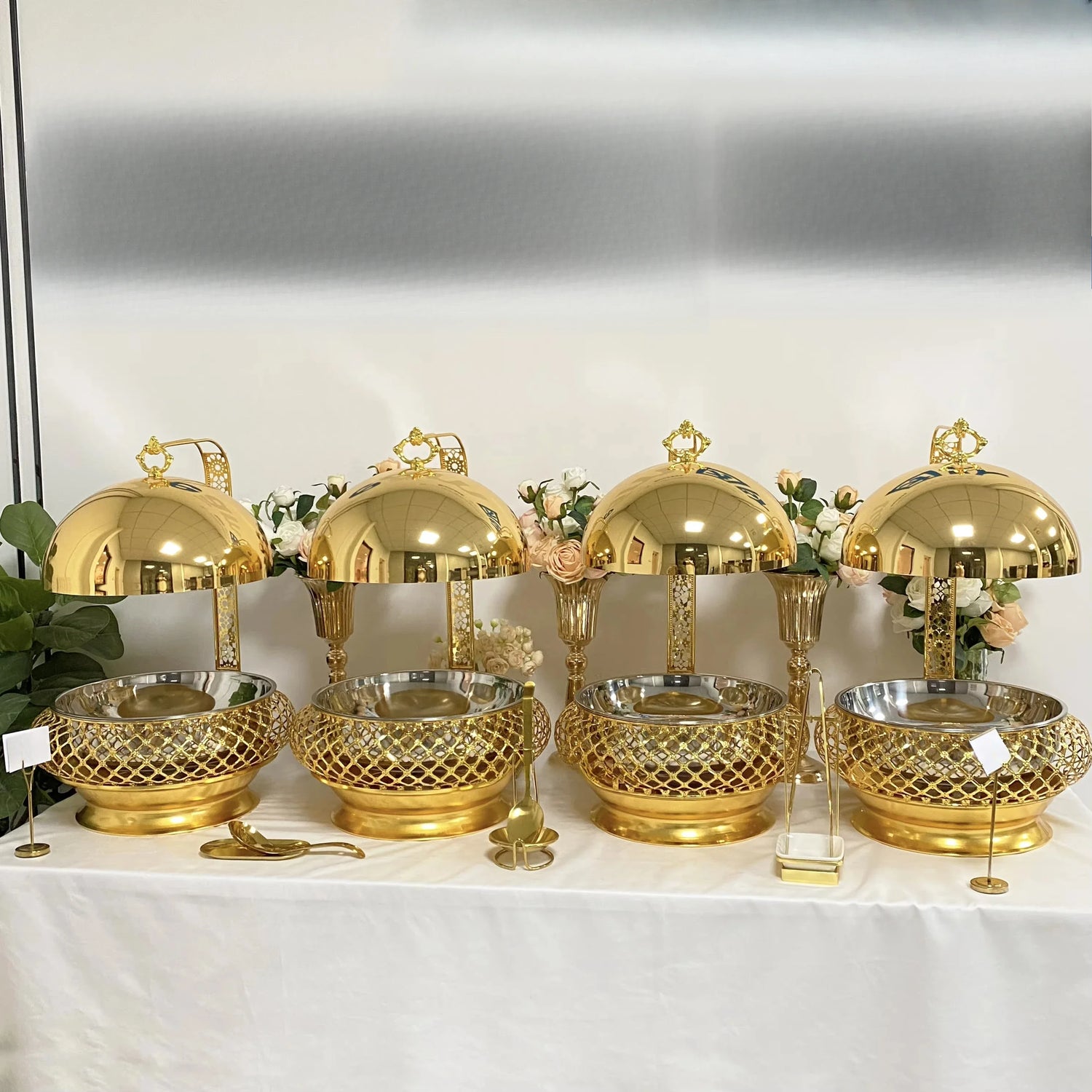 Wedding party  supply hot pot buffet warmer catering stainless steel hanging hot pot factory - https://mohammadcollection.com