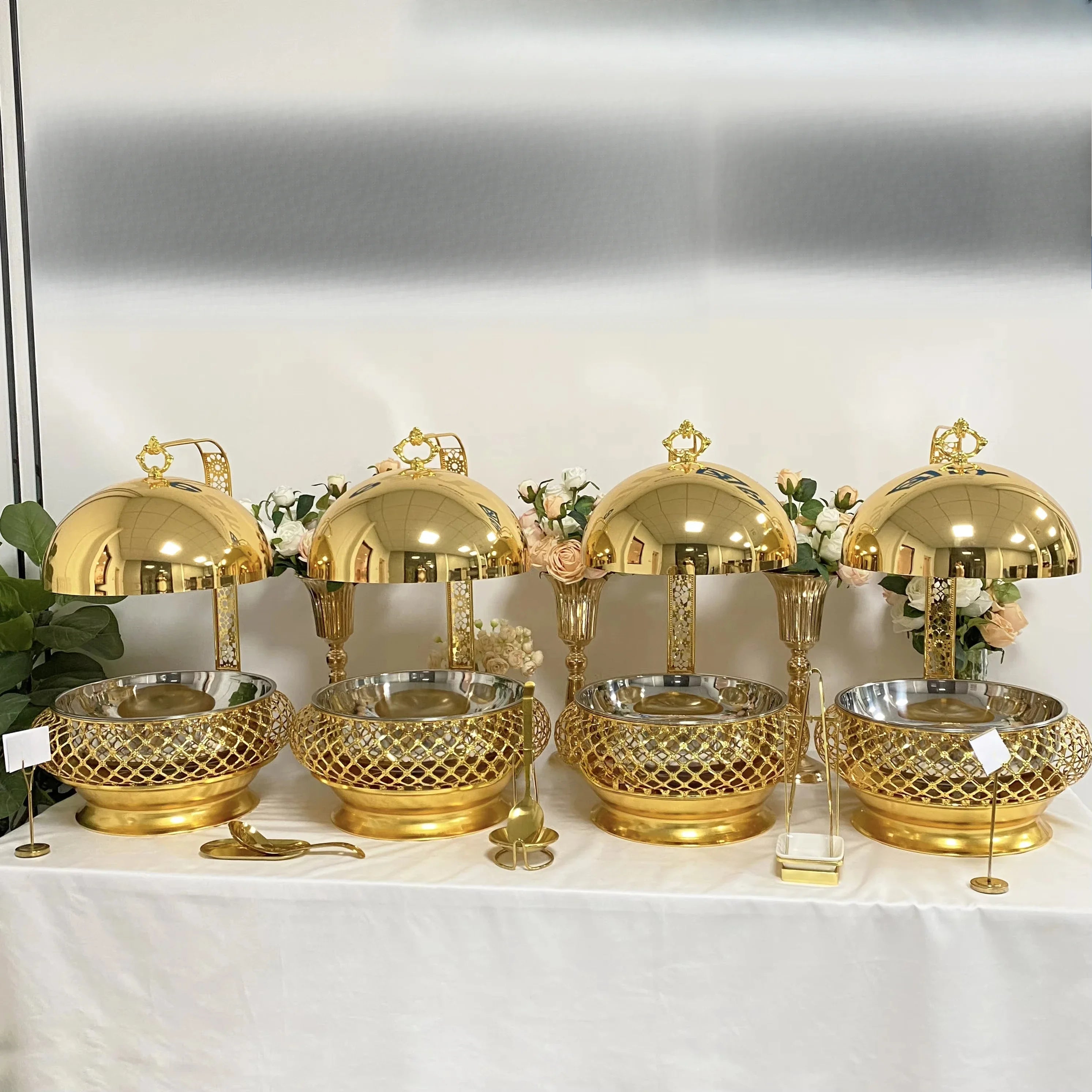 Wedding party  supply hot pot buffet warmer catering stainless steel hanging hot pot factory - https://mohammadcollection.com