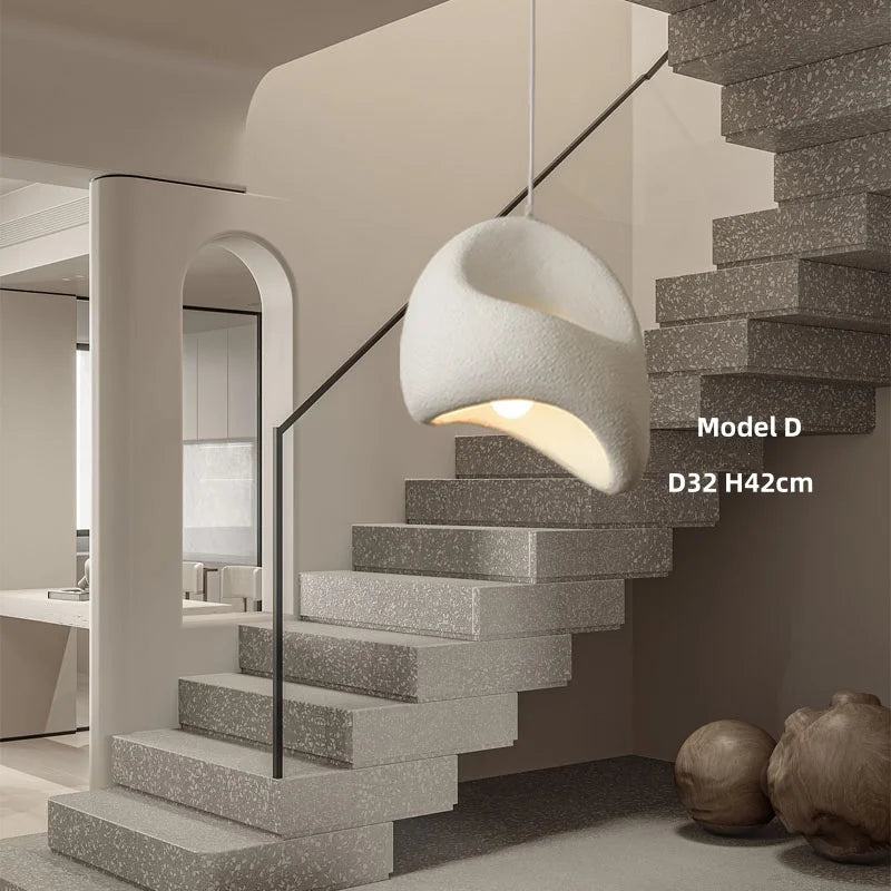 Nordic Villa Stairs Wabi Sabai pendant light by MC THE BLACK DIAMOND, featuring an E27 LED bulb and a modern, minimalist design.
