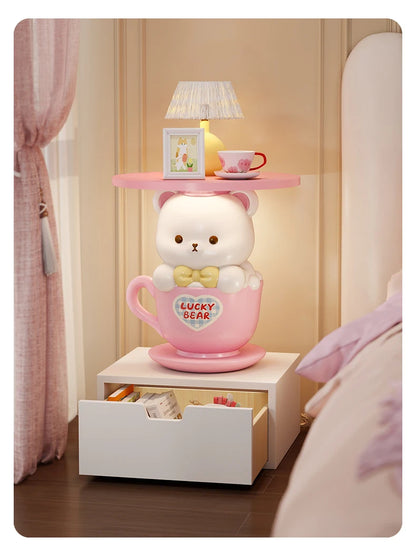 Kawaii Home Decor Creative Small Coffee Table Pink Living Room Side Table Girl&