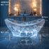 Y Transparent bathtub AI concept couple freestanding crystal corrugated resin bathtub - https://mohammadcollection.com