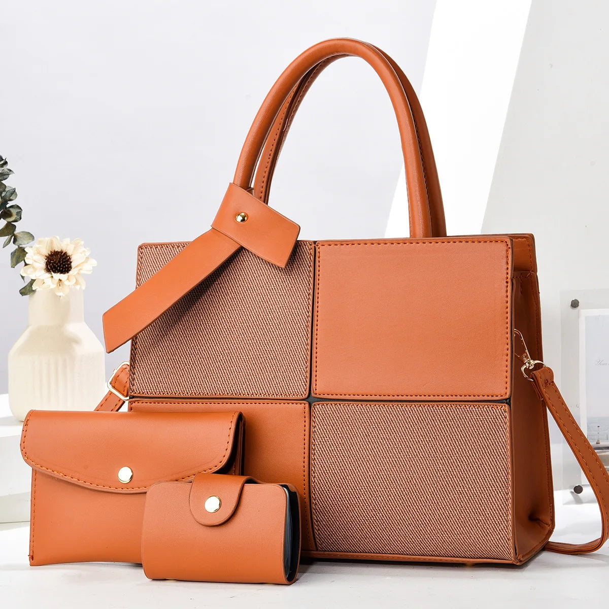 Women shoulder handbag in canvas with large capacity, casual foreign style, crossbody design, and single tote appearance.