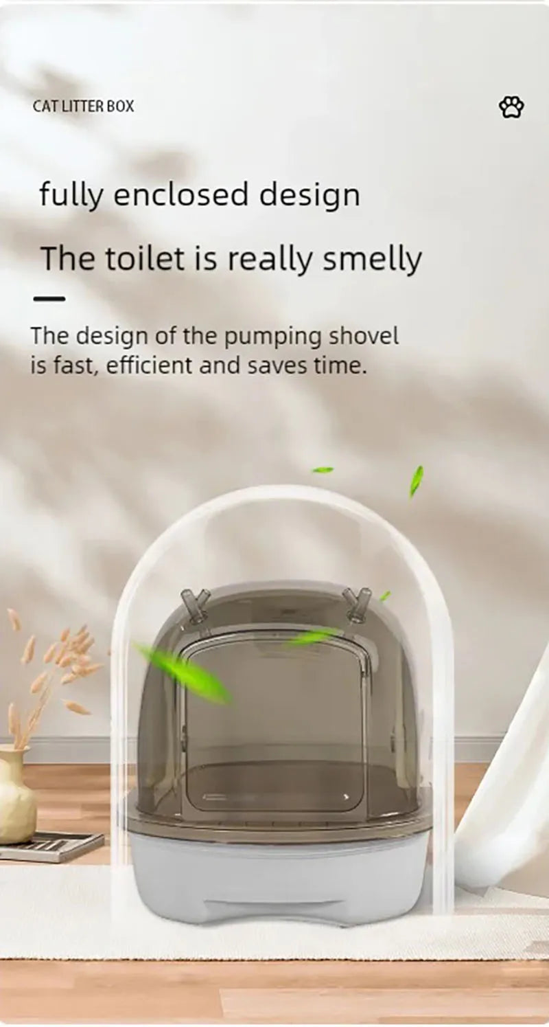 Extra-large MC THE BLACK DIAMOND semi-enclosed cat litter box with a drawer-style design for easy cleaning and privacy.
