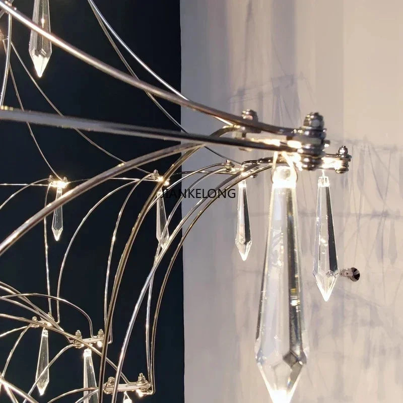 Modern Chrome Plating Luxury Crystal Chandelier Living Room Bedroom Lights Home Decorative Lights Dining Room Lighting Fixtures