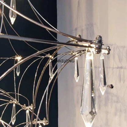 Modern Chrome Plating Luxury Crystal Chandelier Living Room Bedroom Lights Home Decorative Lights Dining Room Lighting Fixtures