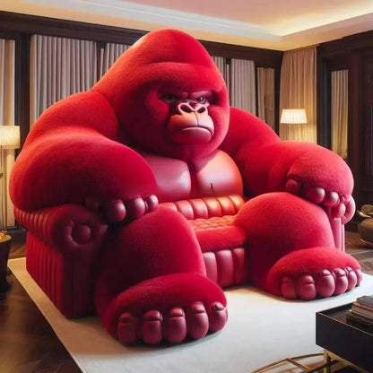 A Custom Internet celebrity modern gorilla King Kong designer creative design living room leather sofa sofa - https://mohammadcollection.com