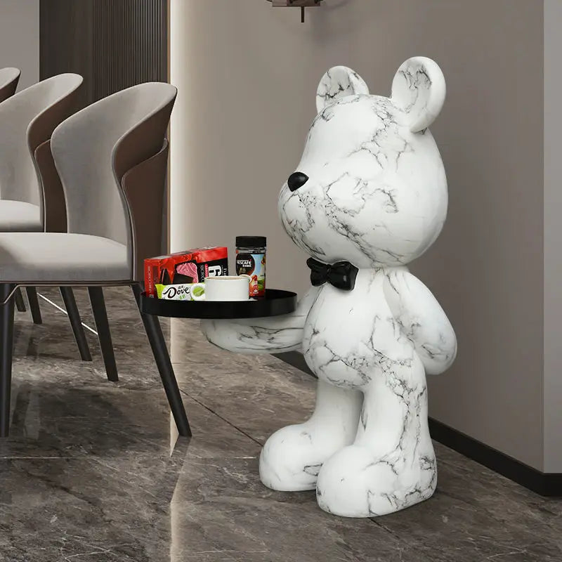 Home Decor Creative Doll Bear Floor Ornament Living Room Trend Soft Decoration Welcome Reception Storage Tray Animal Statue Gift - 𝕄𝕮 𝕋𝕙𝕖 𝔹𝕝𝕒𝕔𝕜 𝔻𝕚𝕒𝕞𝕠𝕟𝕕