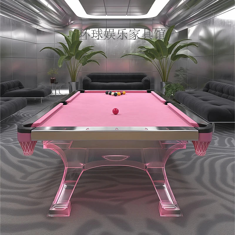 Light Luxury Home Acrylic Pink Billiard Table Designer Billiard Table Entertainment Billiard Table