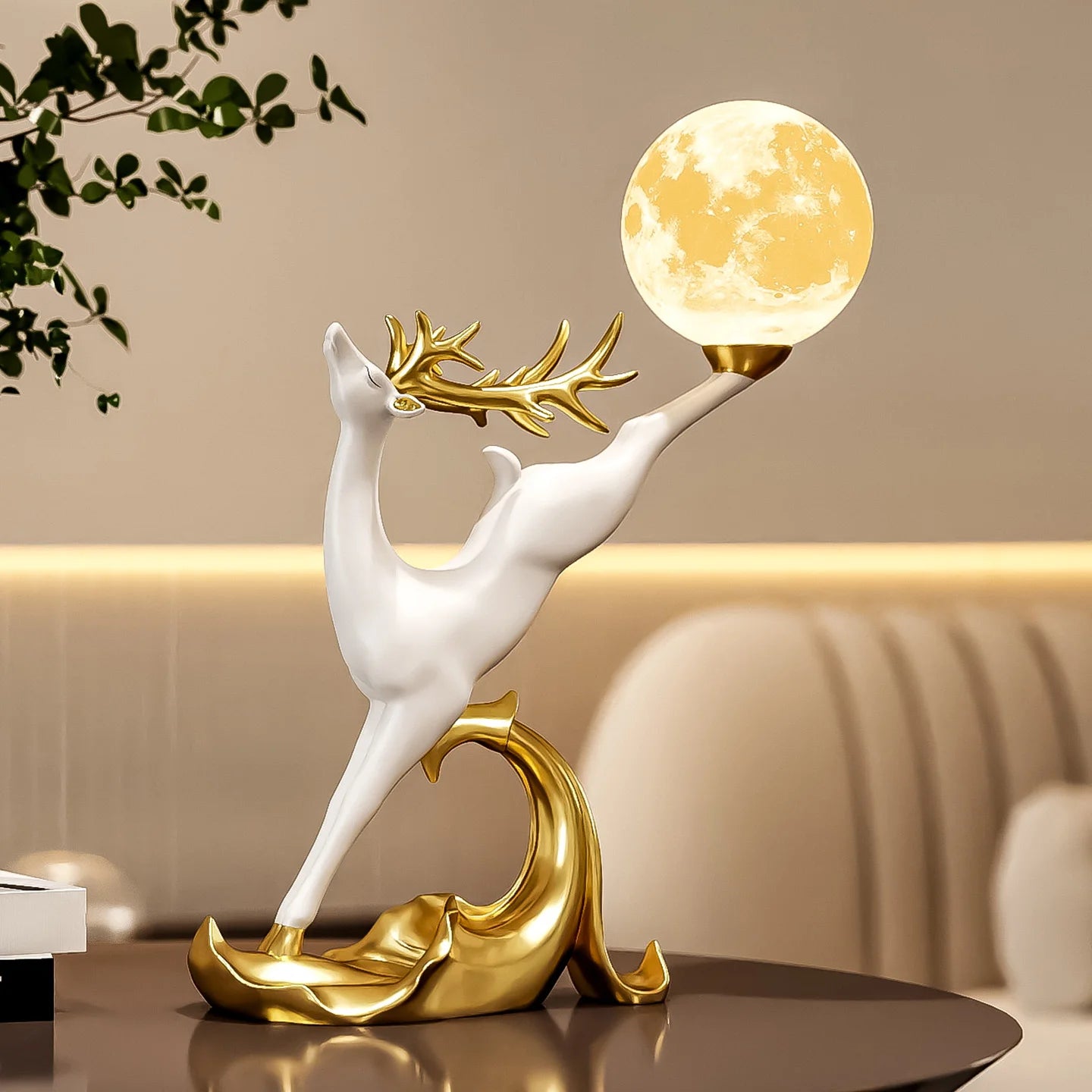 Nordic Luxury Home Decor Deer Figurine Ornament Living Room TV Cabinet Wine Cabinet Office Desk Decoration Housewarming Gift - 𝕄𝕮 𝕋𝕙𝕖 𝔹𝕝𝕒𝕔𝕜 𝔻𝕚𝕒𝕞𝕠𝕟𝕕