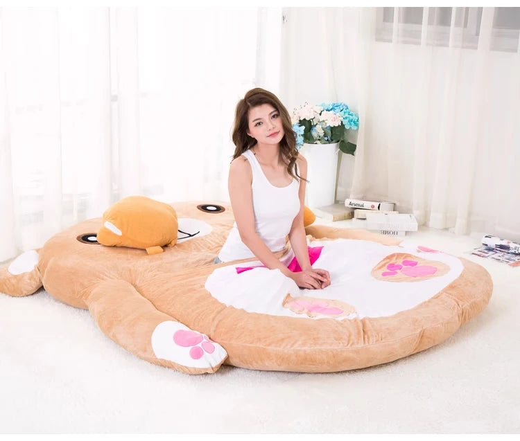 Cartoon mattress lazy sofa bed Suitable for adults tatami mats floor cute cartoon bed soft comfortable brown bear sofa soft mat