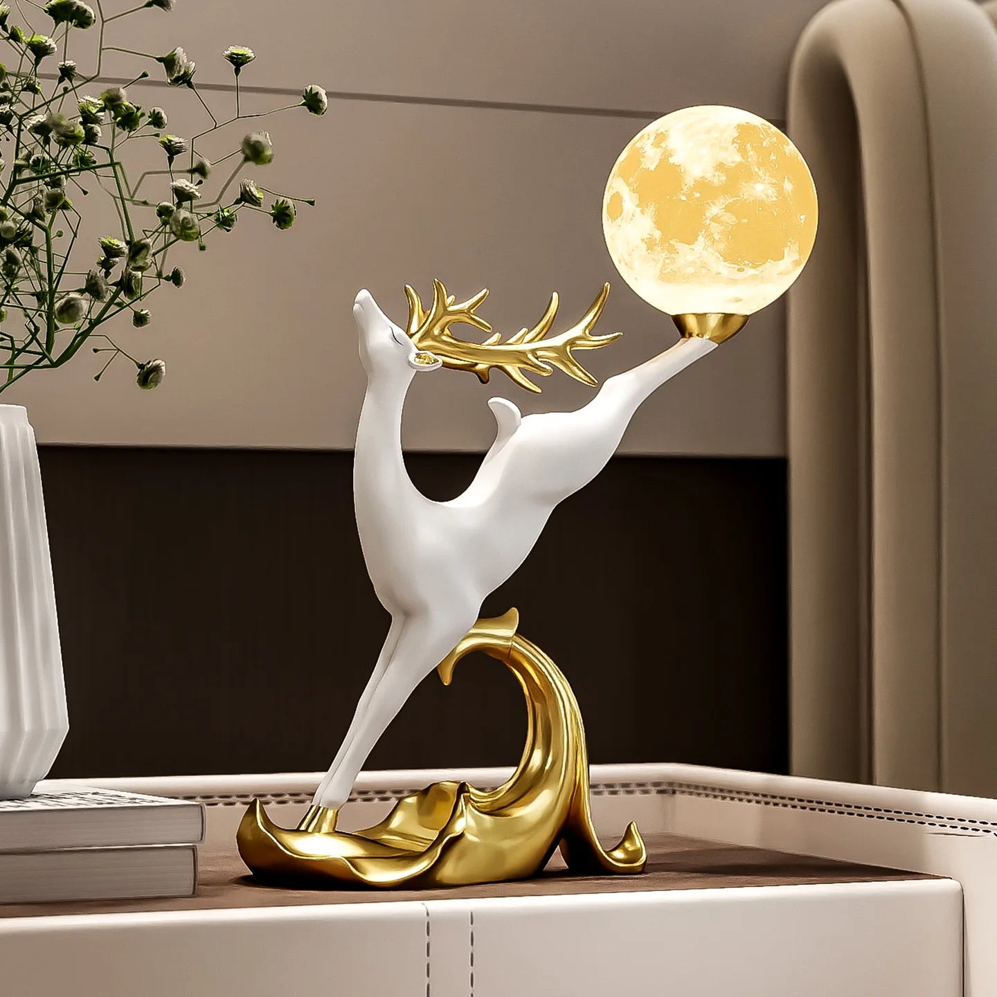 Nordic Luxury Home Decor Deer Figurine Ornament Living Room TV Cabinet Wine Cabinet Office Desk Decoration Housewarming Gift - 𝕄𝕮 𝕋𝕙𝕖 𝔹𝕝𝕒𝕔𝕜 𝔻𝕚𝕒𝕞𝕠𝕟𝕕