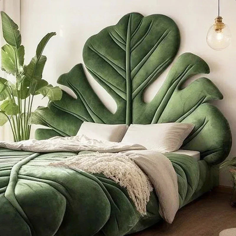 Luxury velvet modern bedroom bed with a large headboard from 𝕄𝕔 𝕋𝕙𝕖 𝔹𝕝𝕒𝕔𝕜 𝔻𝕚𝕒𝕞𝕠