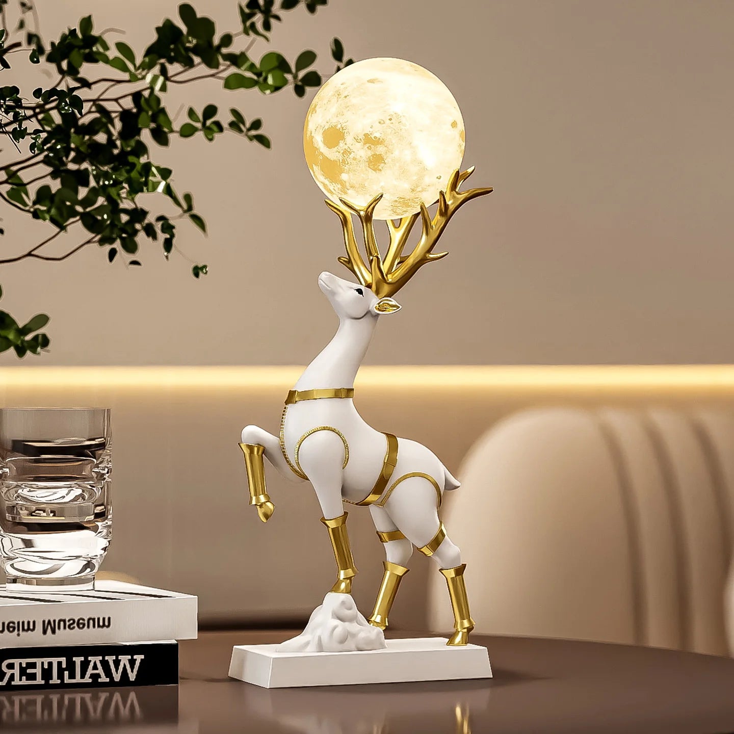 Nordic luxury Lucky Deer figurine sculpture by 𝕄𝕔 𝕋𝕙𝕖 𝔹𝕝𝕒𝕔𝕜 𝔻𝕚𝕒𝕞𝕠�