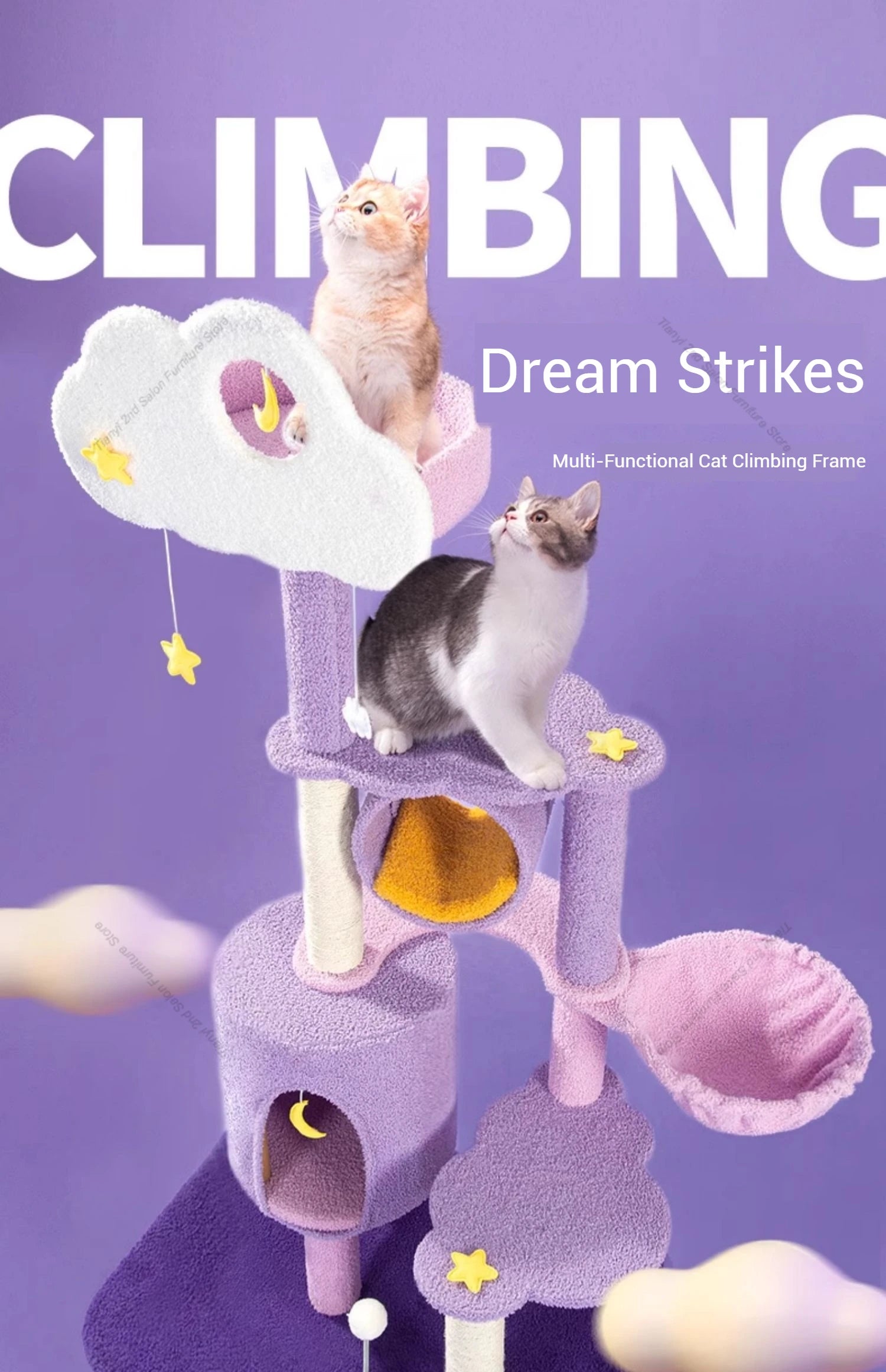 Designers Denmark Cat Climbing Frame Nordic Luxury Space Capsule Cat Tree Scratching Post Cat Castle Pet Products Árbol Gato FYC