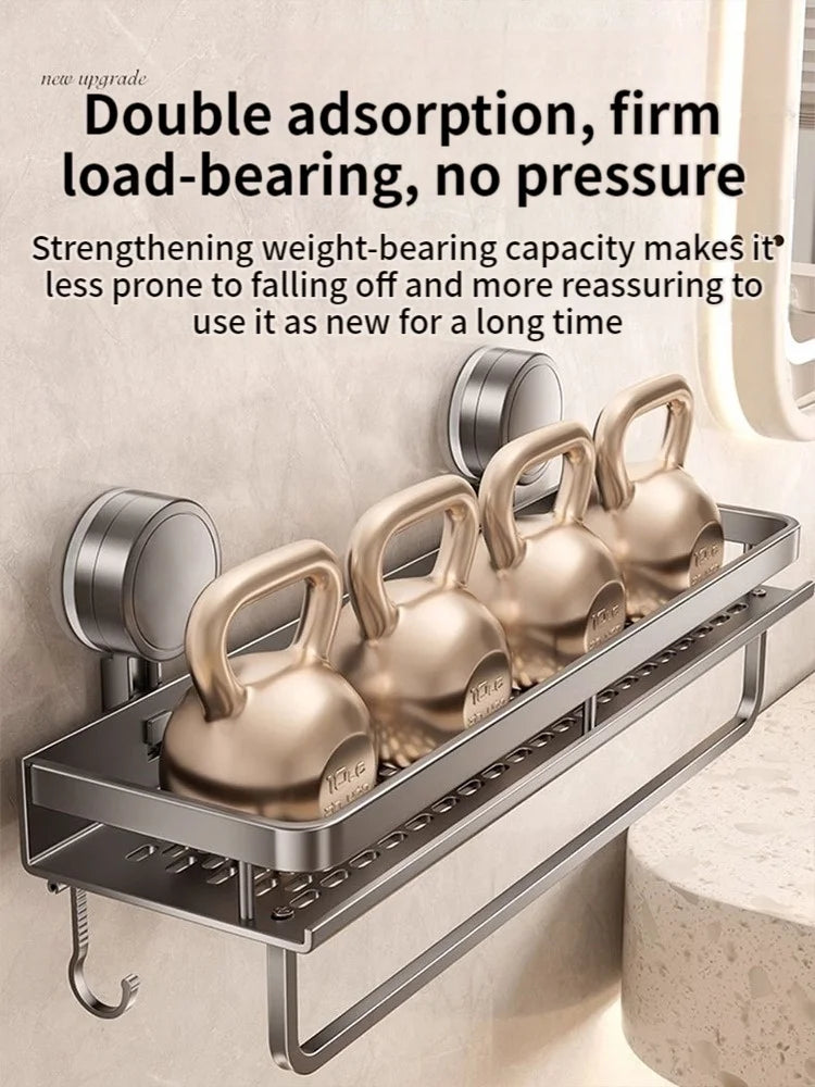 Non-Drill Bathroom Suction Cup Shelves for Washbasin and Vanity Storage - https://mohammadcollection.com
