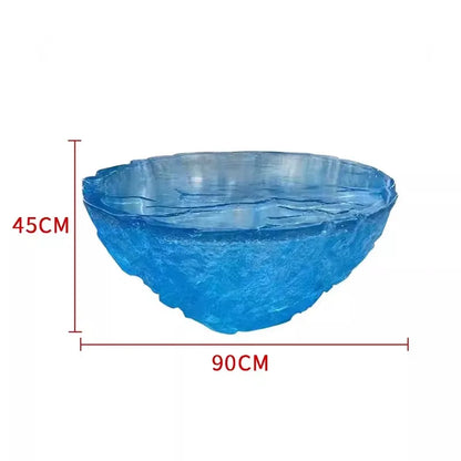 Creative transparent chair resin furniture floor ornament coffee table table - https://mohammadcollection.com