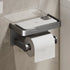 Aluminum Alloy Paper Holder Wall-Mounted Toilet Roll Paper Holder No Drilling Bathroom Kitchen Paper Holder - https://mohammadcollection.com