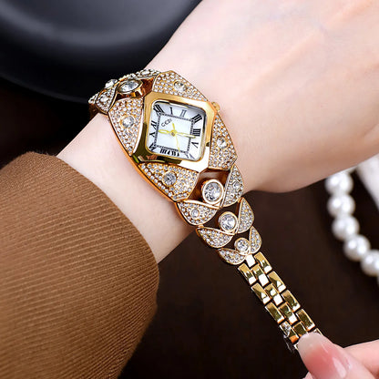 2025 New Women Watch Light Luxury Brand Diamond Inlaid Bracelet Watches Waterproof Ladies Fashion Quartz Clock Wristwatch Gift - https://mohammadcollection.com