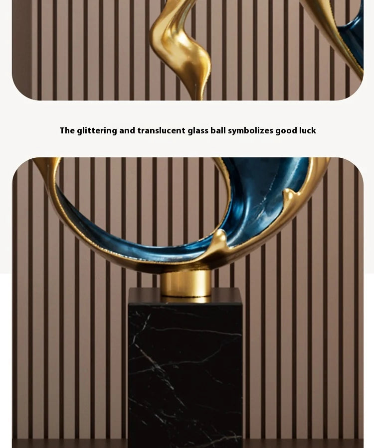 High End Atmosphere Home Accessories Metal Figurine Living Room Feng Shui Ornament Hotel Entrance Niche Office Desk Decoration - 𝕄𝕮 𝕋𝕙𝕖 𝔹𝕝𝕒𝕔𝕜 𝔻𝕚𝕒𝕞𝕠𝕟𝕕
