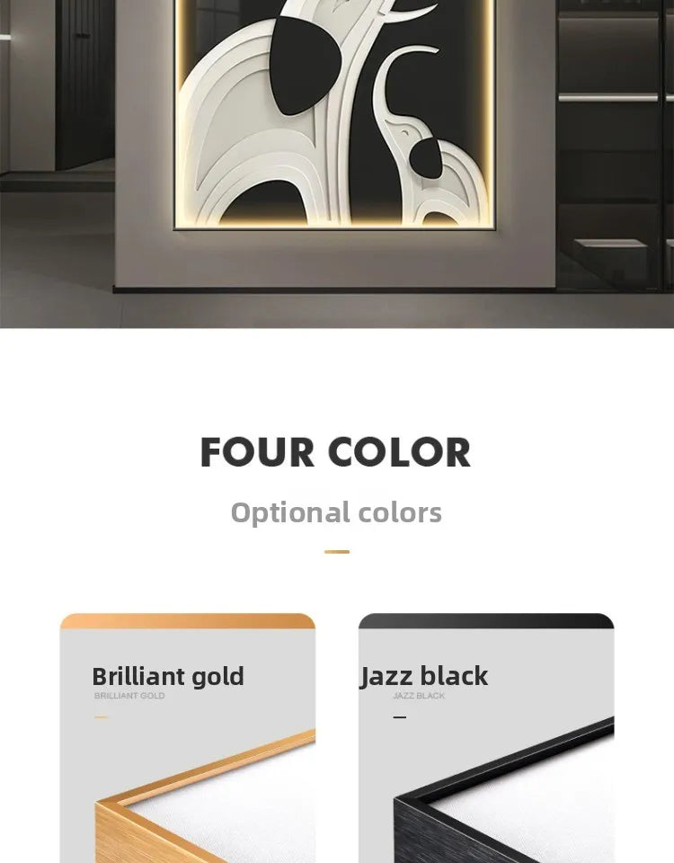 Black elephant abstract art poster by MC THE BLACK DIAMOND, modern luminous mural for living room wall decor.