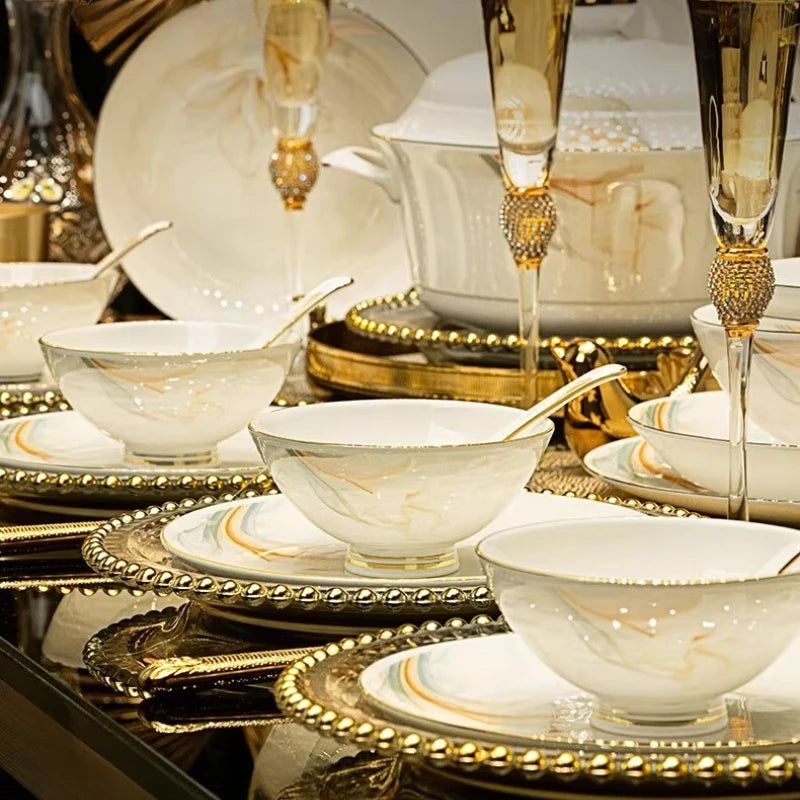 Jingdezhen high-end bowl and plate set from 𝕄𝕔 𝕋𝕙𝕖 𝔹𝕝𝕒𝕔𝕜 𝔻𝕚𝕒𝕞𝕠